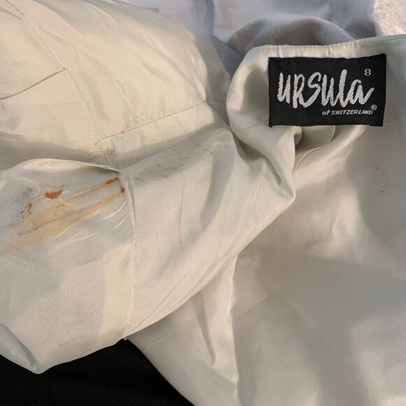 Vintage Ursula Sz 8 Beaded Formal Sequin Top Elegant Art Design Silver Sparkly - Picture 10 of 10